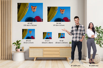 Tiger Hot Air Balloon Print: Albuquerque Festival Wall Art