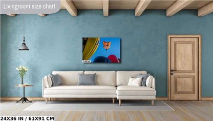 Tiger Hot Air Balloon Print: Albuquerque Festival Wall Art