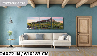 High Big Rocks and Wildflowers Organ Pipe Cactus National Monument Wall Art Arizona