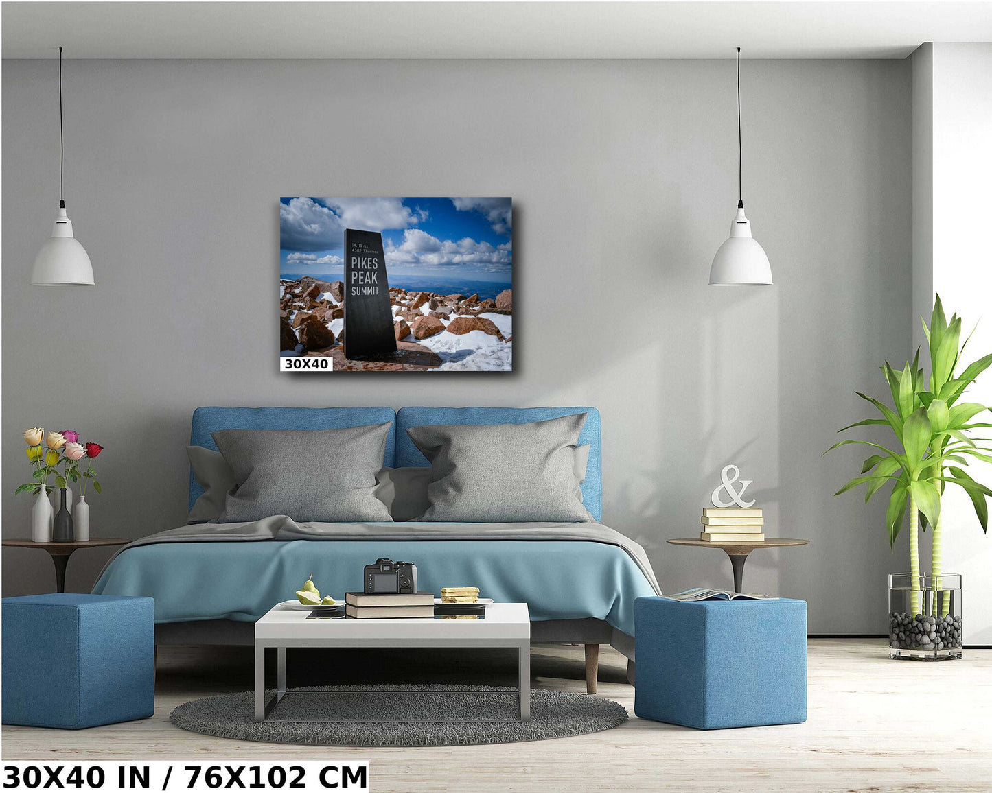 Summit Achievement: Reaching the Pikes Peak Summit Sign Metal Aluminum Print Wall Art Colorado Landscape