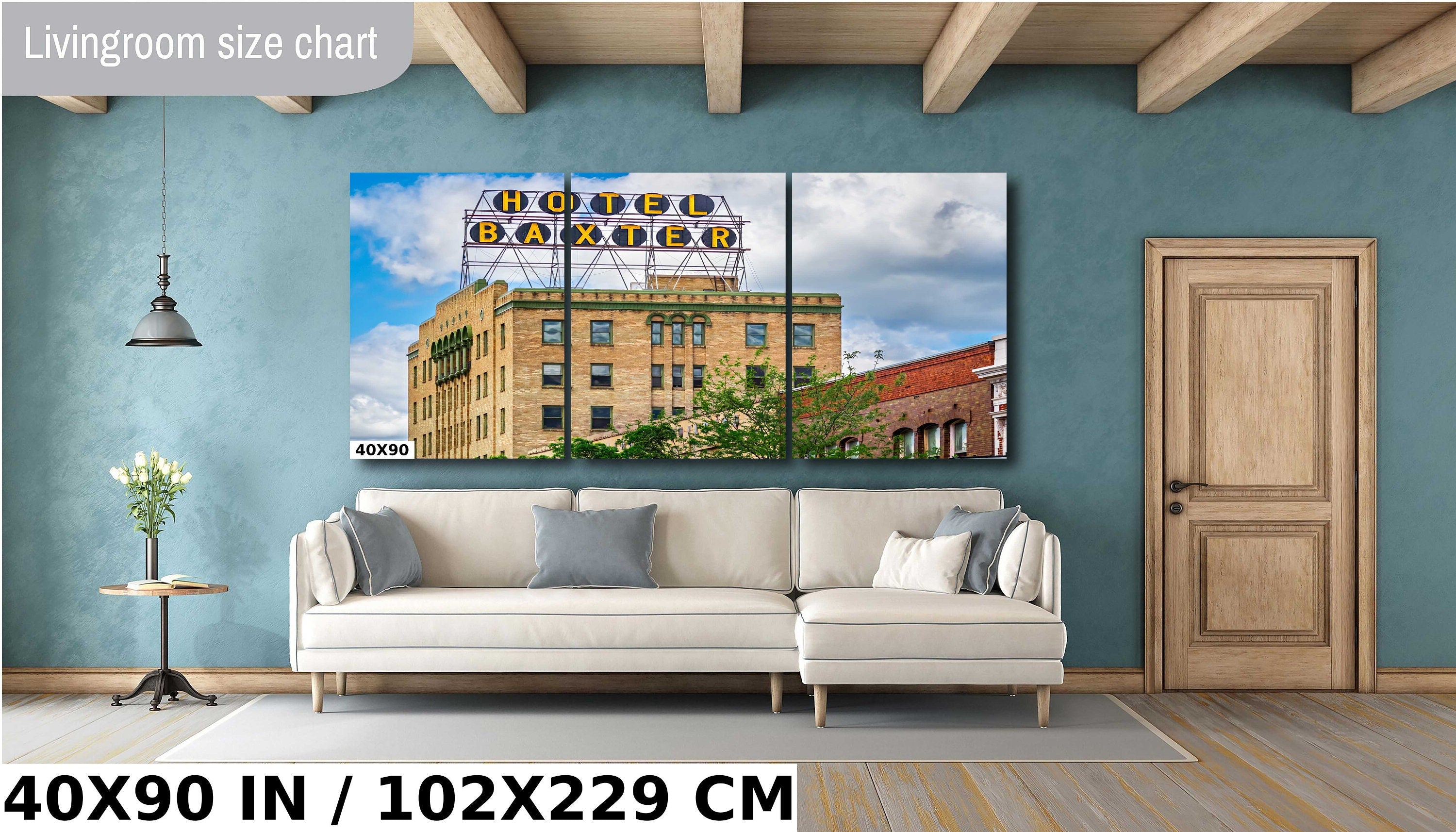 Hotel Baxter Art Deco Print: Bozeman Montana Historic Landmark