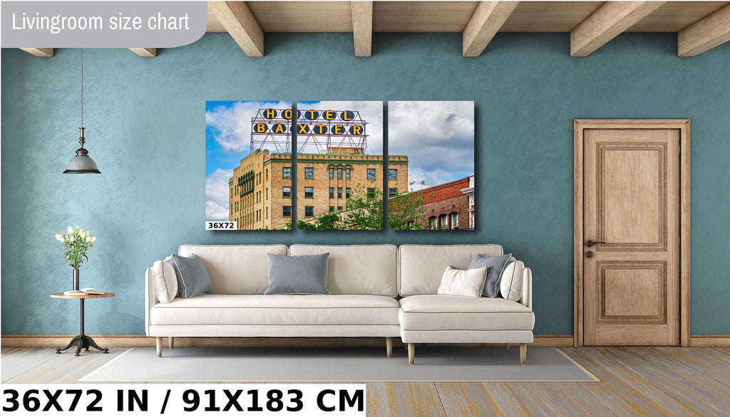 Hotel Baxter Art Deco Print: Bozeman Montana Historic Landmark