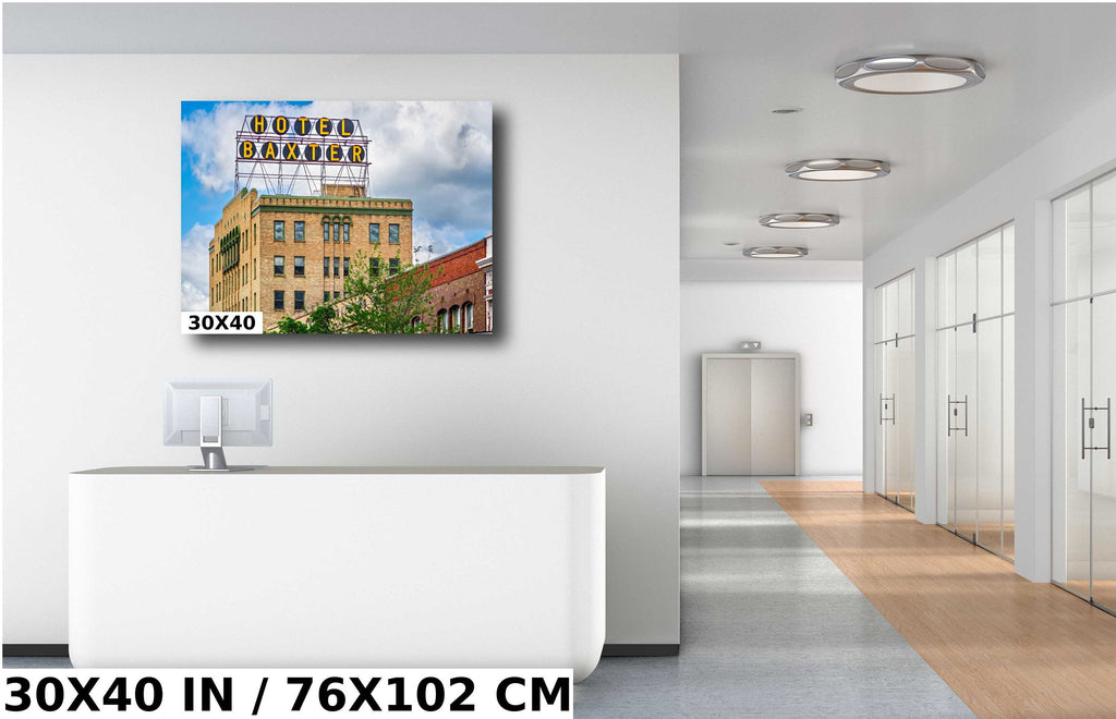 Hotel Baxter Art Deco Print: Bozeman Montana Historic Landmark