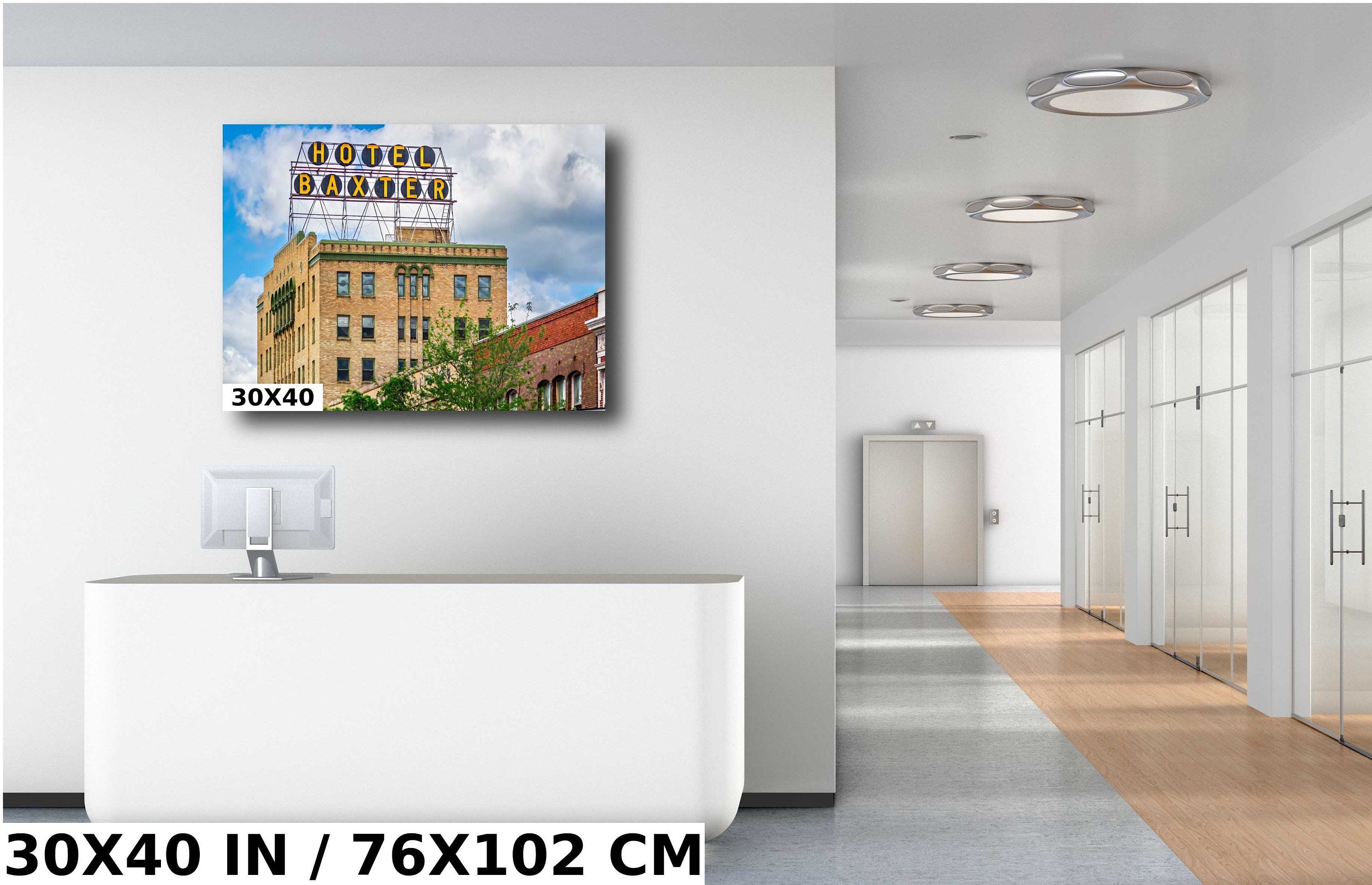 Hotel Baxter Art Deco Print: Bozeman Montana Historic Landmark