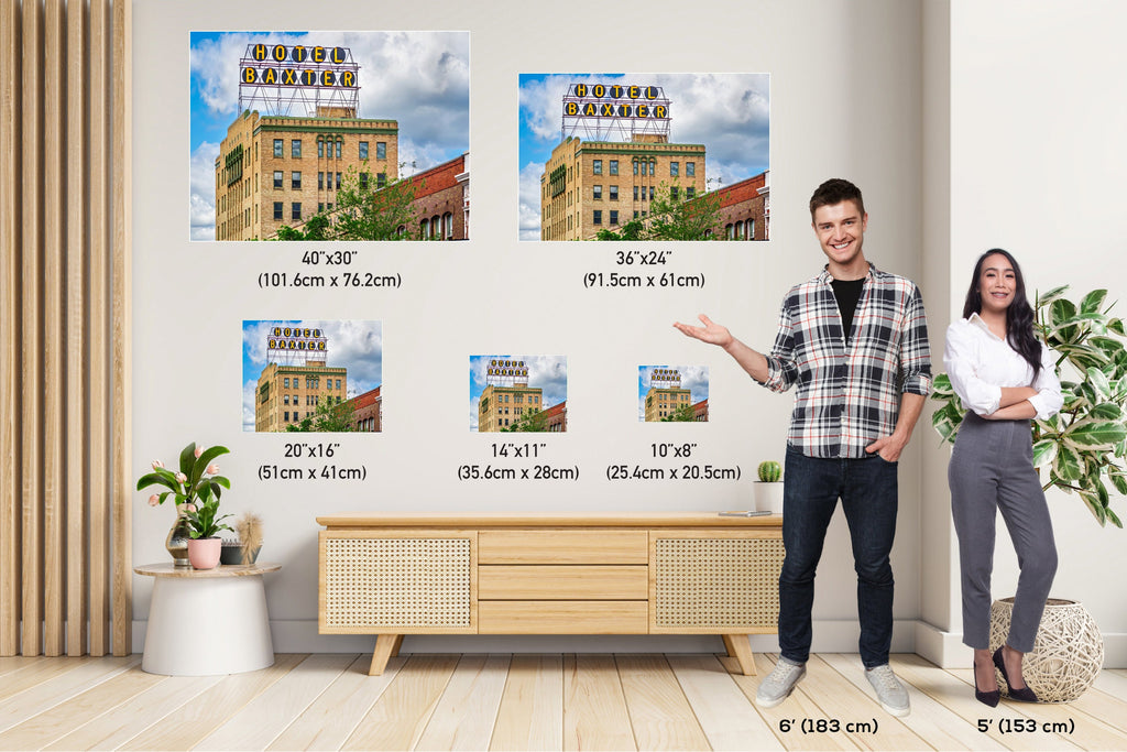 Hotel Baxter Art Deco Print: Bozeman Montana Historic Landmark