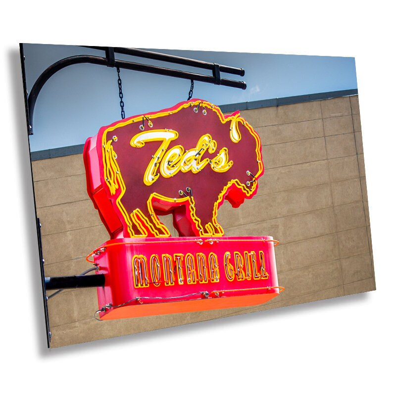 Ted's Montana Grill Sign: Bozeman Neon Wall Art