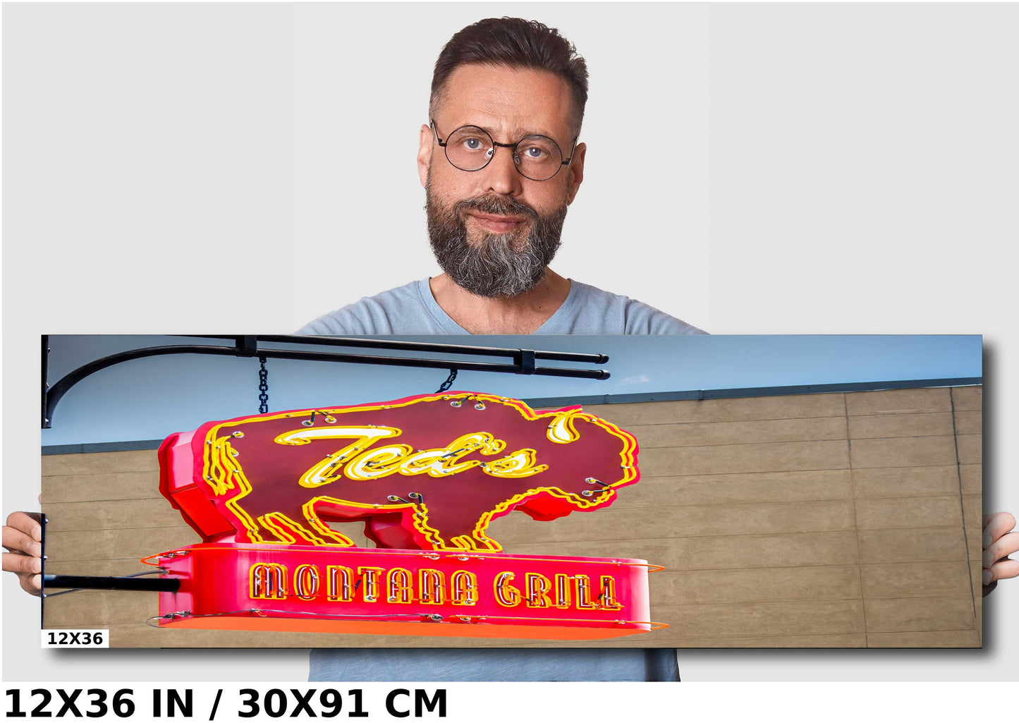 Ted's Montana Grill Sign: Bozeman Neon Wall Art