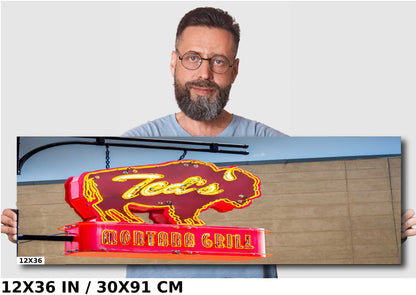 Ted's Montana Grill Sign: Bozeman Neon Wall Art