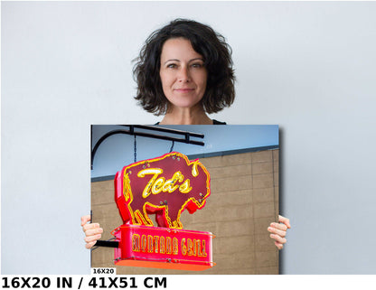 Ted's Montana Grill Sign: Bozeman Neon Wall Art