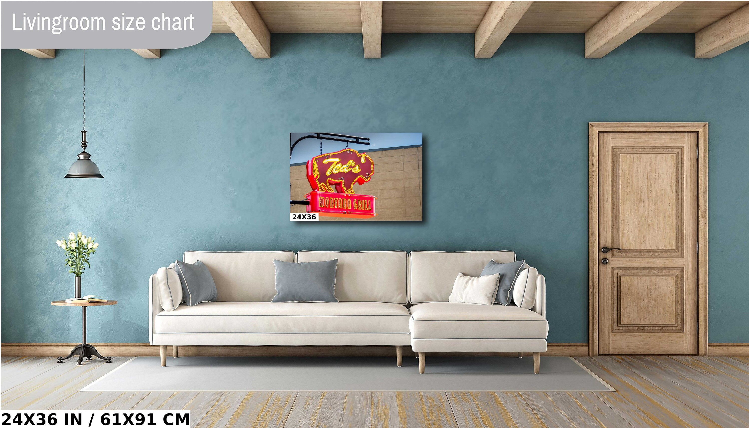 Ted's Montana Grill Sign: Bozeman Neon Wall Art
