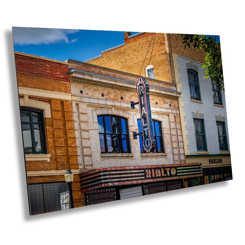 Rialto Theatre Signage Print: Vintage Bozeman Montana Landmark Wall Art