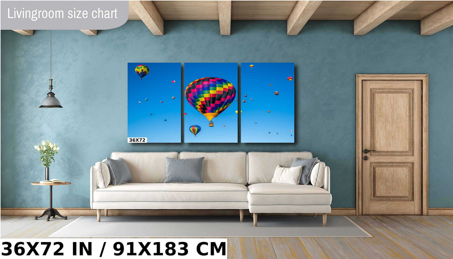 Albuquerque Balloon Fiesta Print: Colorful Hot Air Balloons Wall Art