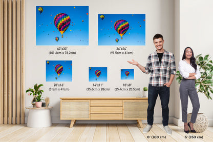 Albuquerque Balloon Fiesta Print: Colorful Hot Air Balloons Wall Art