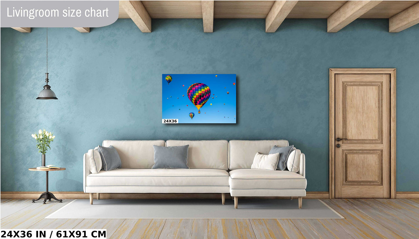 Albuquerque Balloon Fiesta Print: Colorful Hot Air Balloons Wall Art