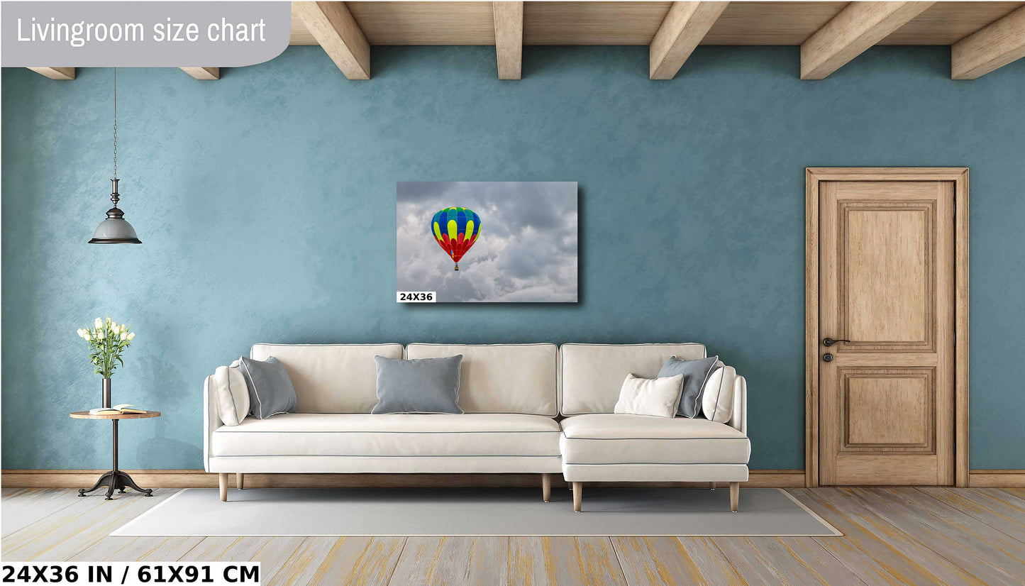 Colorful Hot Air Balloon Print: Albuquerque Festival Wall Art