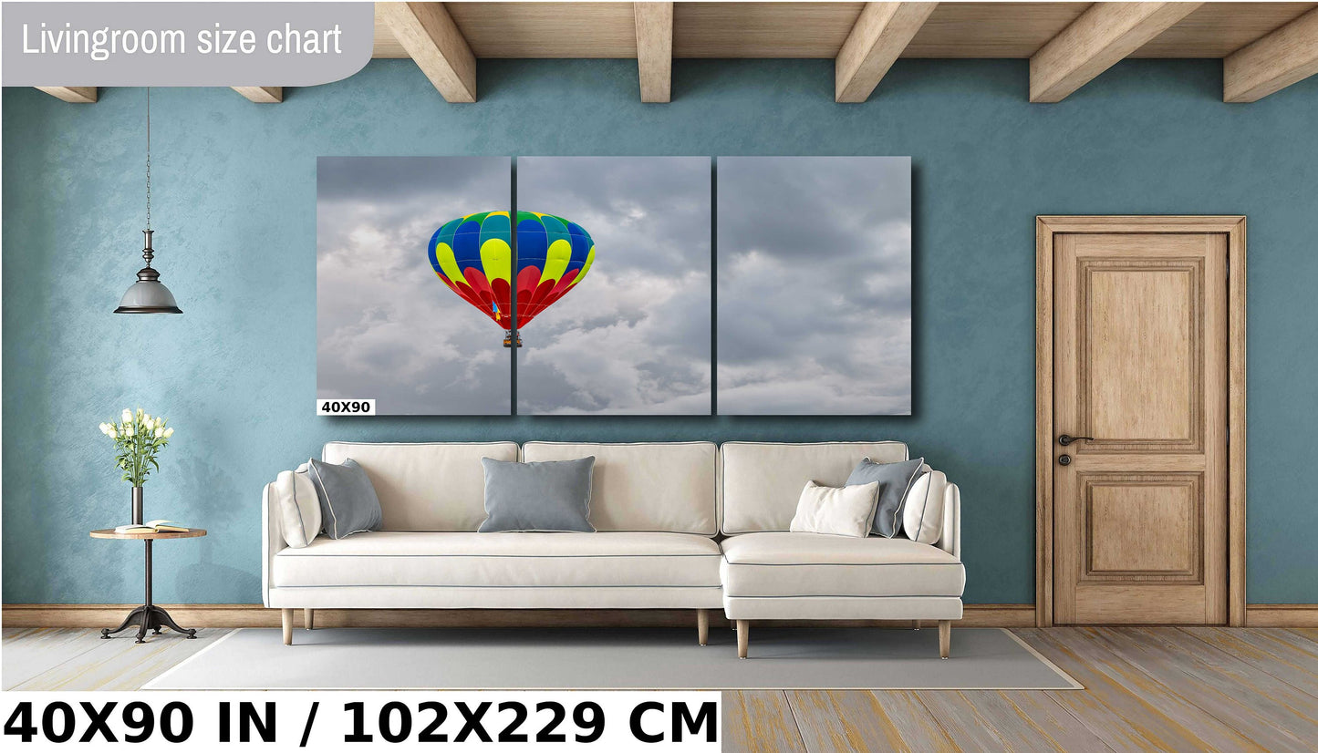 Colorful Hot Air Balloon Print: Albuquerque Festival Wall Art