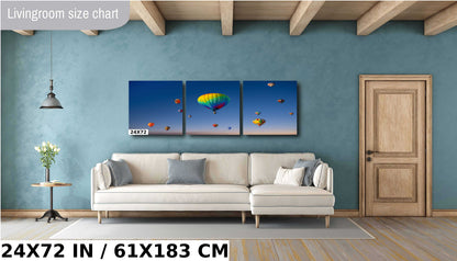 Aerial Ballet: Hot Air Balloons Grace the Skyline of Albuquerque Wall Art Balloon Fiesta Metal Canvas Print New Mexico Landscape