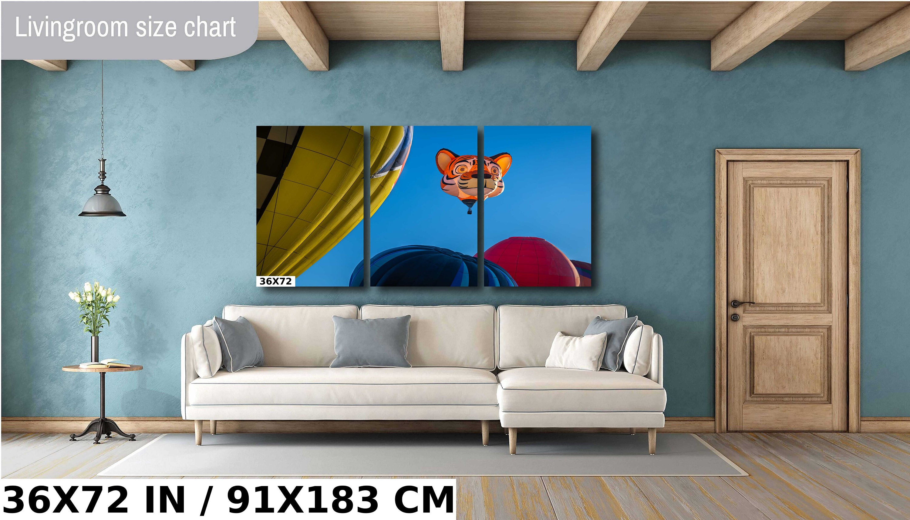 Tiger Hot Air Balloon Print: Albuquerque Festival Wall Art