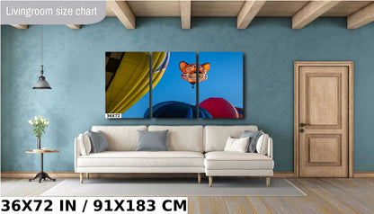 Tiger Hot Air Balloon Print: Albuquerque Festival Wall Art