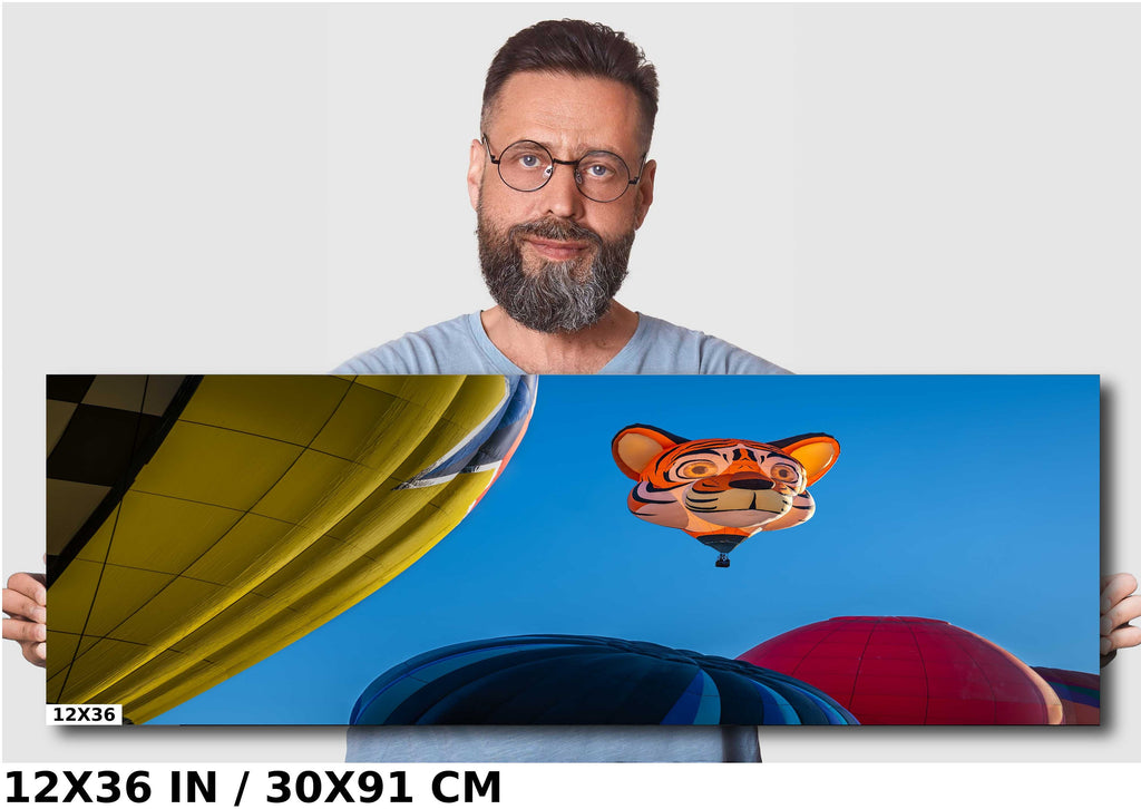 Tiger Hot Air Balloon Print: Albuquerque Festival Wall Art