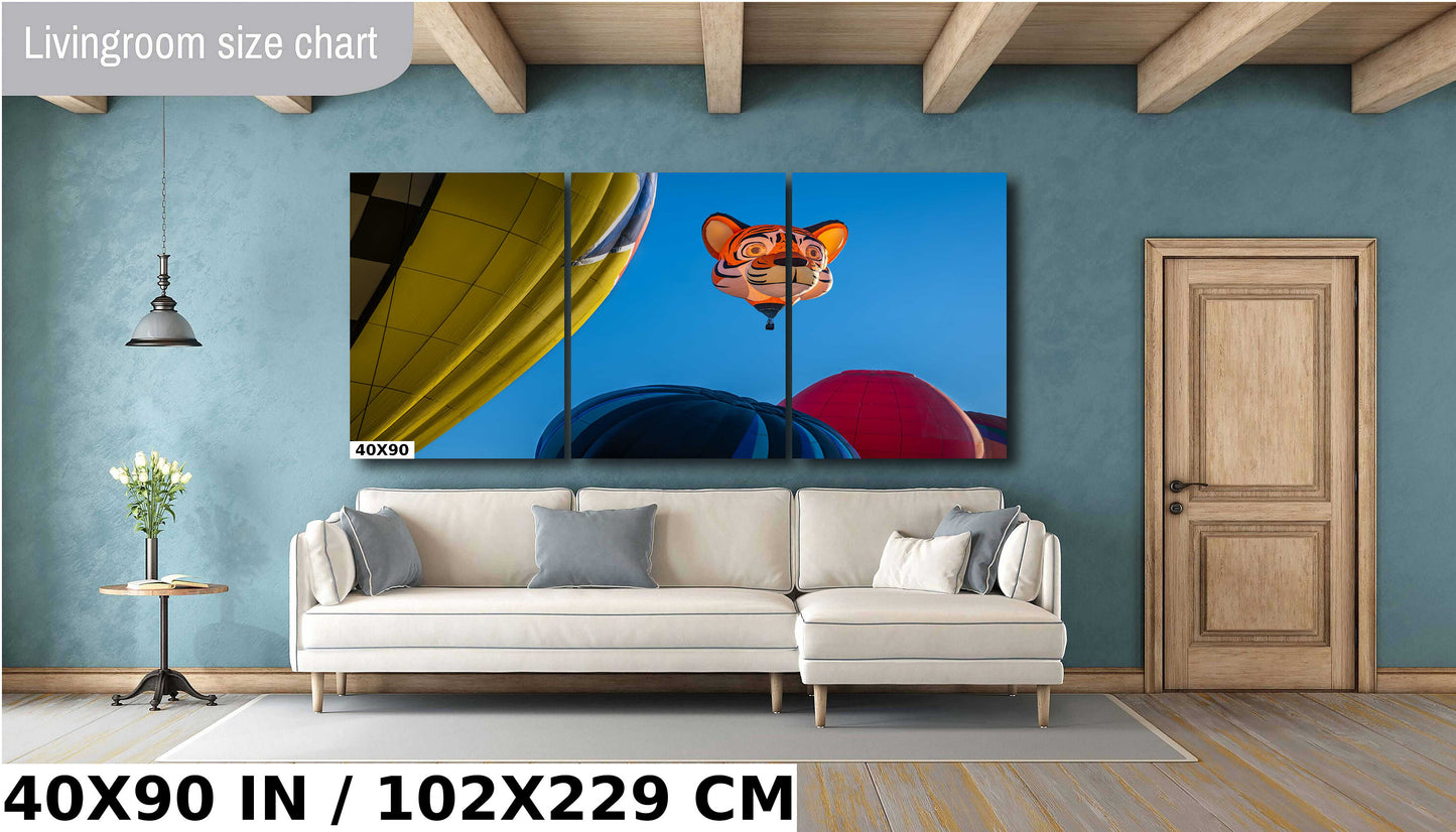 Tiger Hot Air Balloon Print: Albuquerque Festival Wall Art