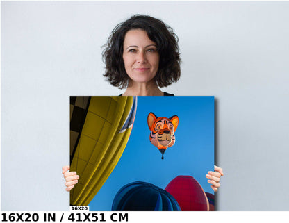 Tiger Hot Air Balloon Print: Albuquerque Festival Wall Art