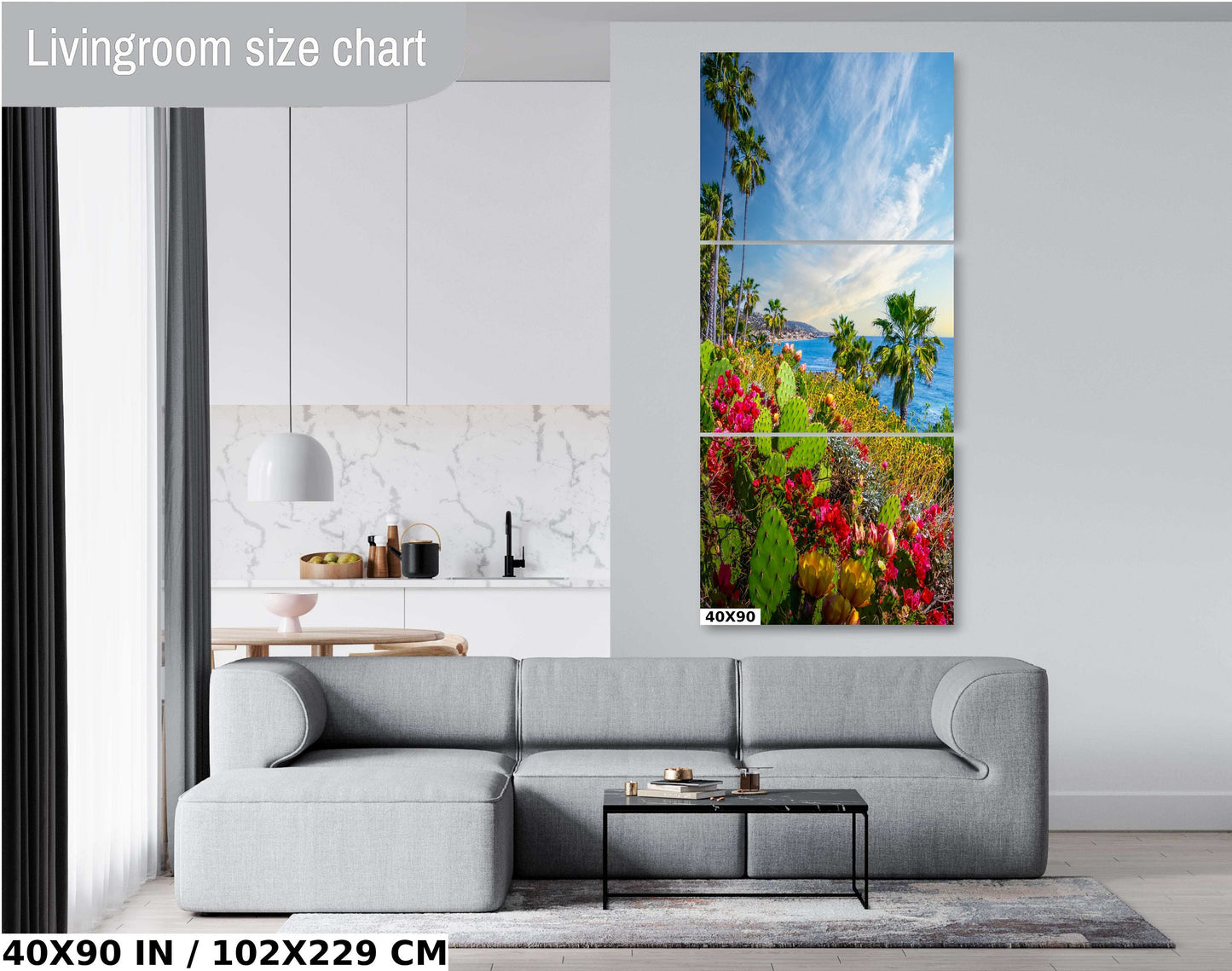 Barbary Fig Cactus Art - Laguna Beach Coastal Wall Art | Vibrant Succulent Print