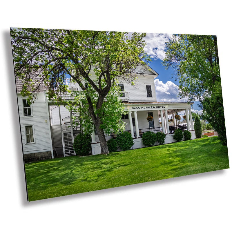 Sacajawea Hotel Porch Print: Historic Montana Landmark Wall Art