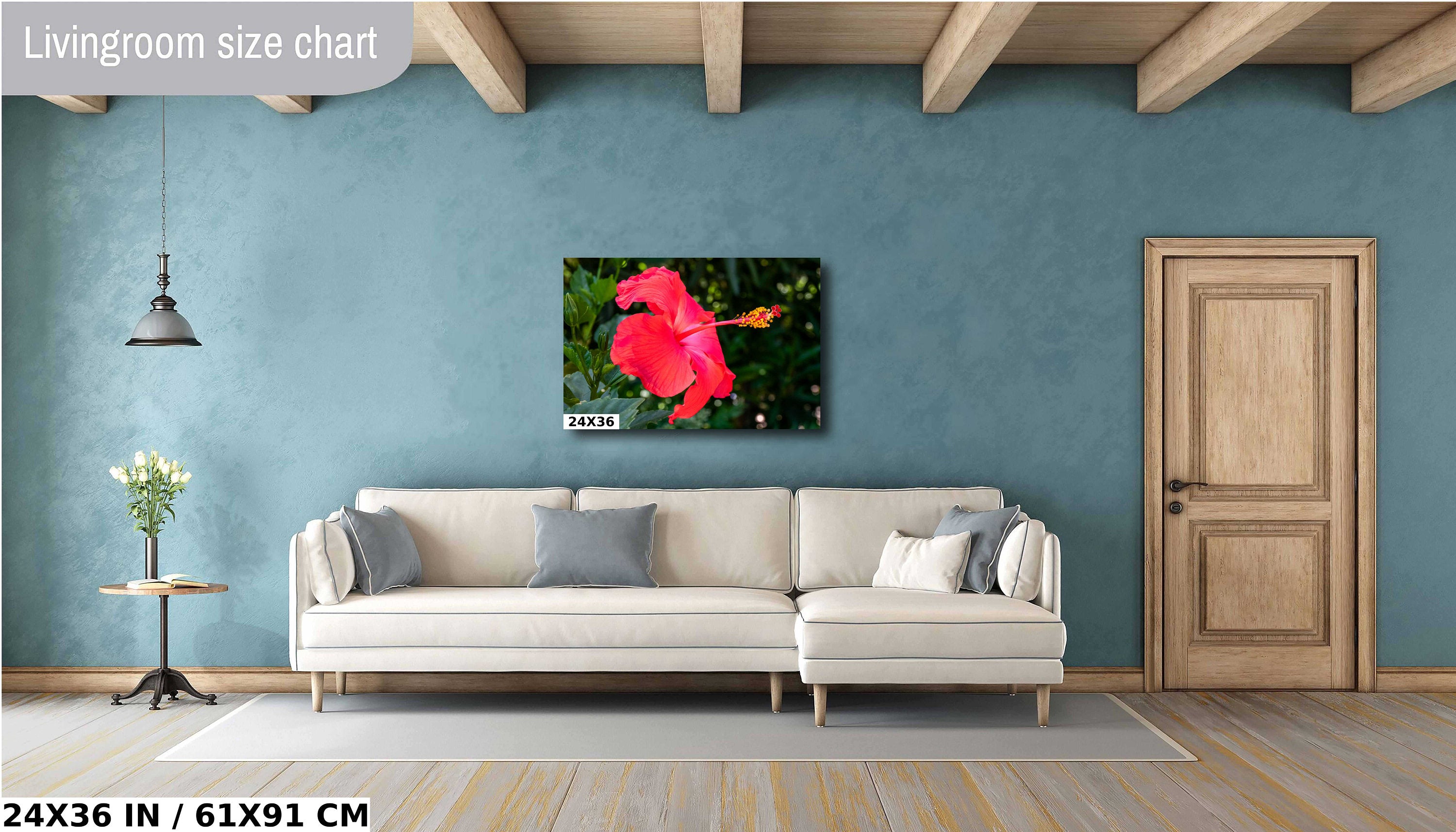 Hibiscus Hues: Radiant Charm of a Blooming Red Hibiscus Wall Art Nature Flower Metal Canvas Print