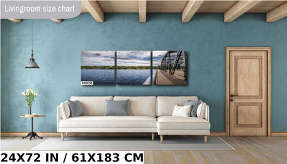 Looking Across the St. Croix River at Wisconsin: Stillwater Minnesota Historic Lift Bridge St. Croix Valley View Metal Canvas Print