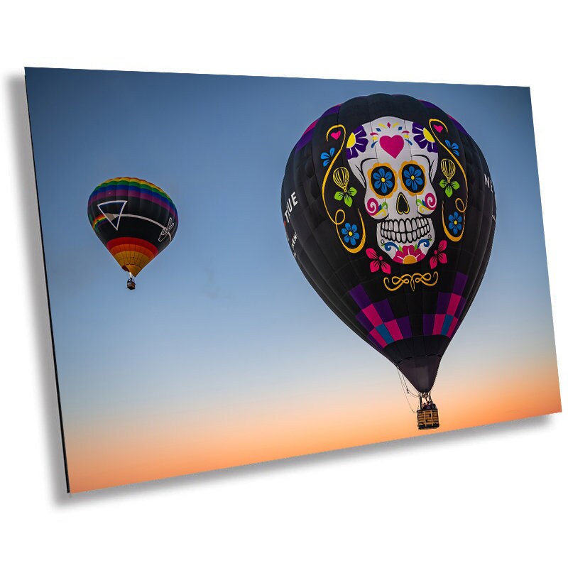 Sugar Skull Hot Air Balloon Fiesta Art Print: Albuquerque New MexicoPrint