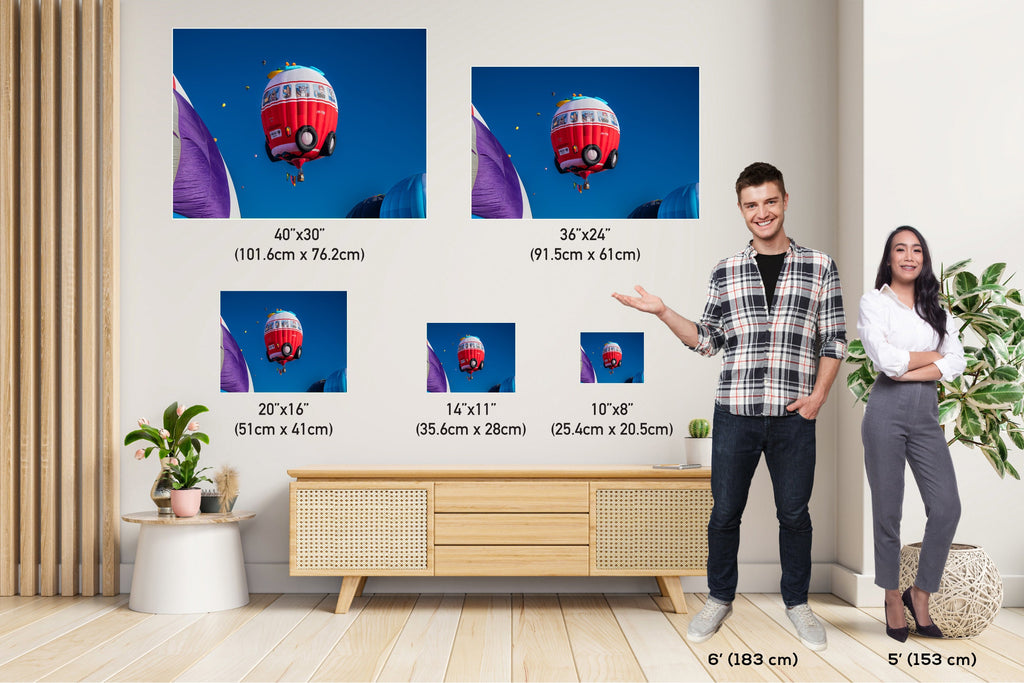 Volkswagen Van Hot Air Balloon Print: Albuquerque Fiesta Wall Art
