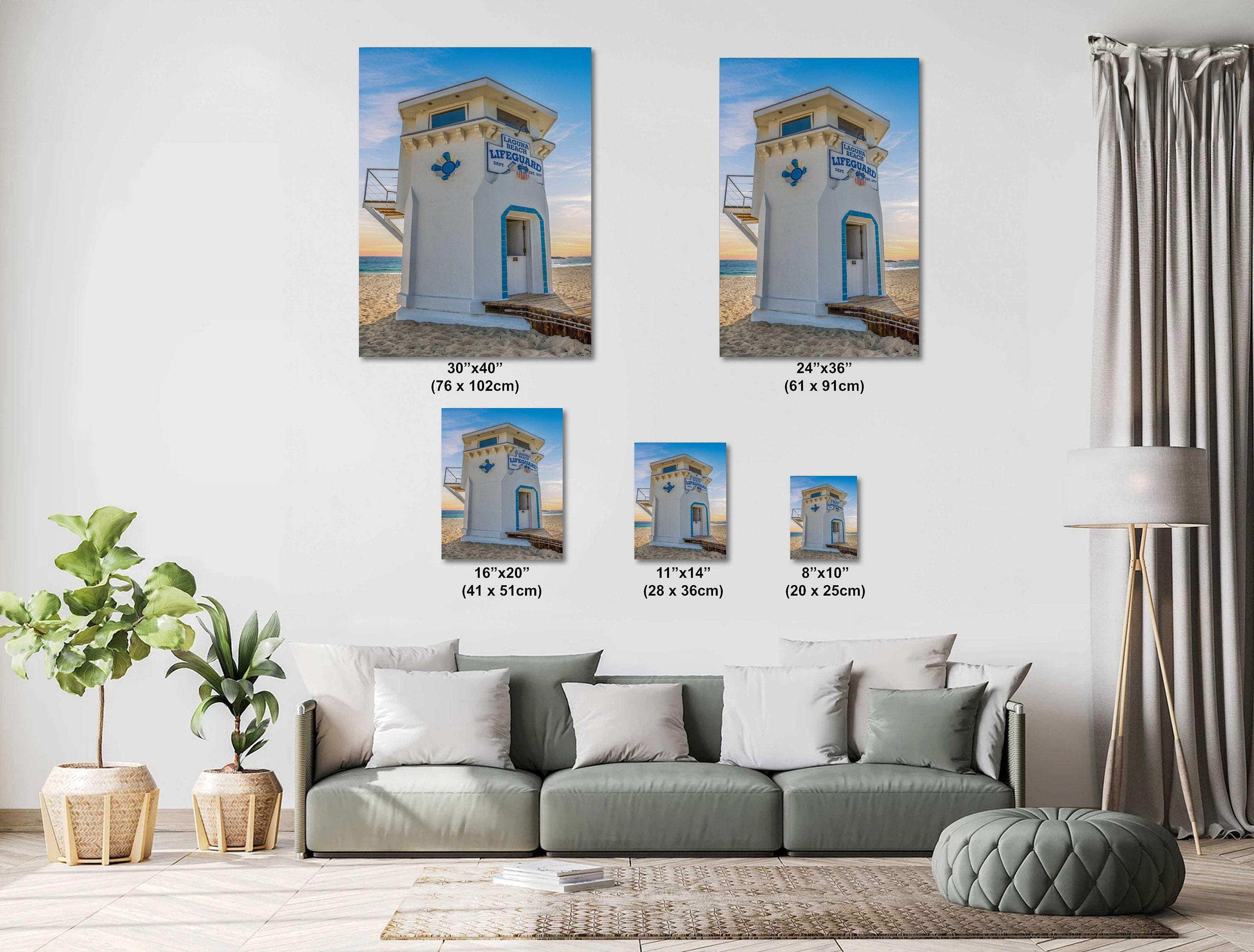 Laguna Beach Lifeguard Tower Art Print: California Seascape