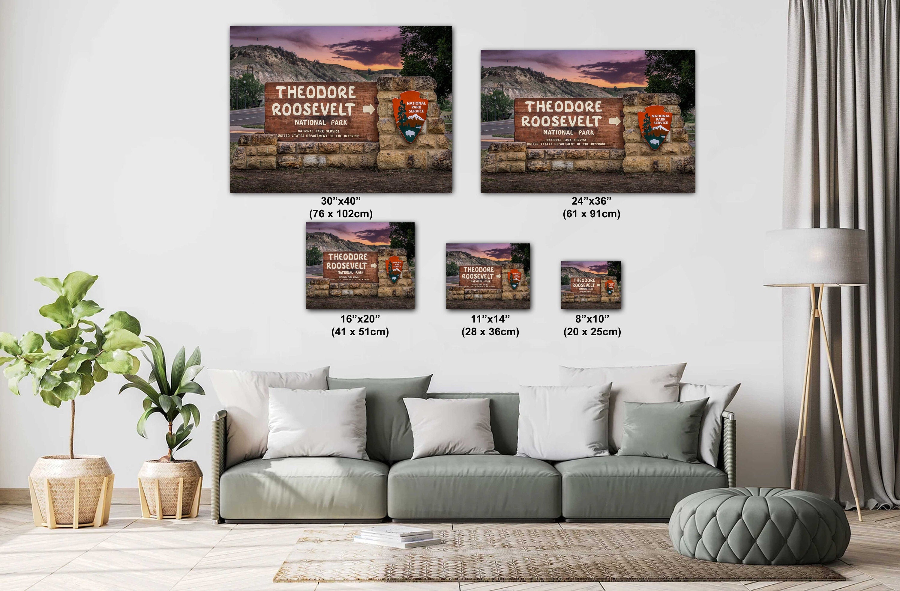 Welcome to Theodore Roosevelt National Park North Dakota Signage Photography Wall Art
