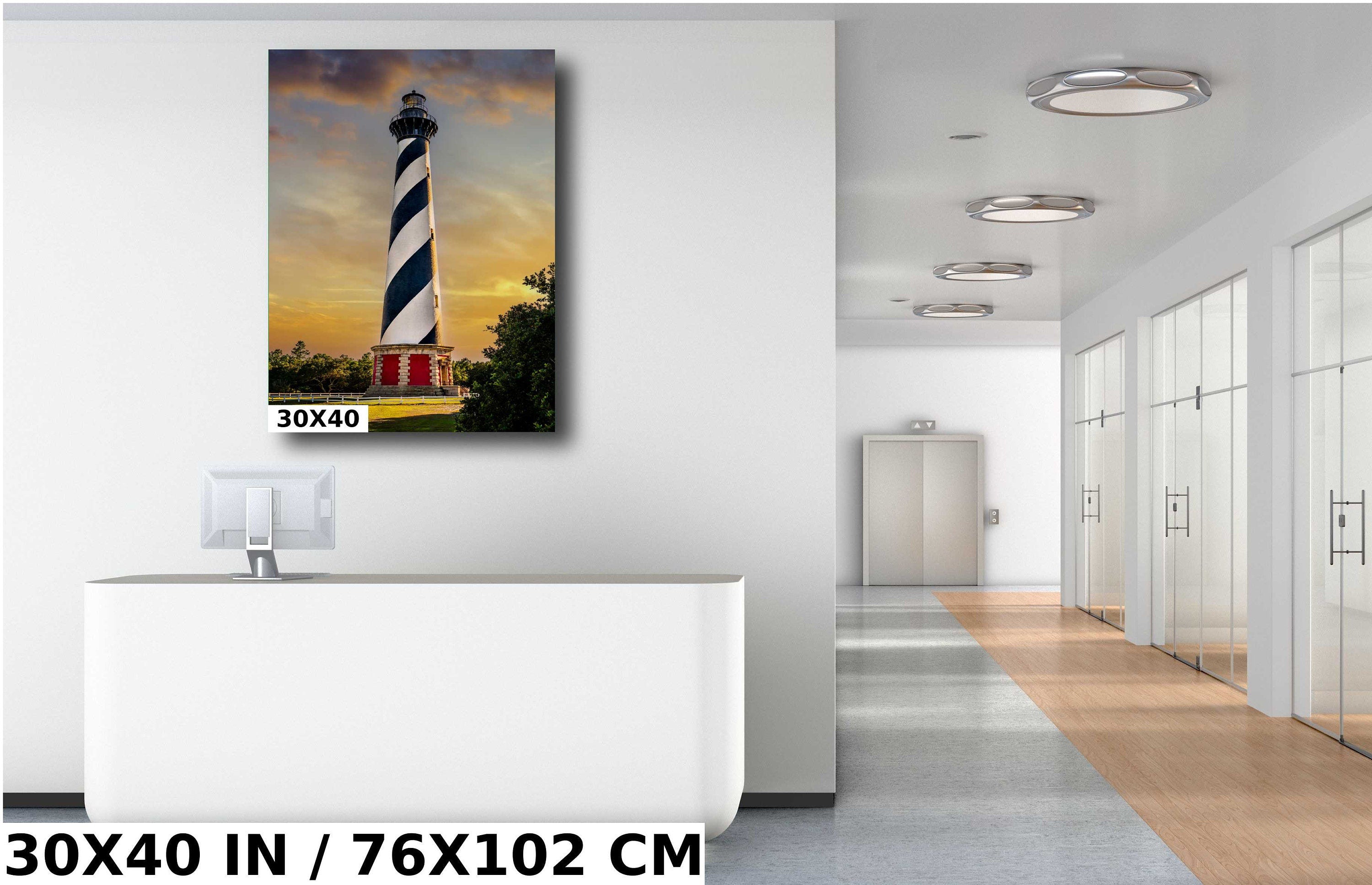 Cape Hatteras Lighthouse Print - Tallest Brick Lighthouse Coastal Wall Art | Buxton NC Decor