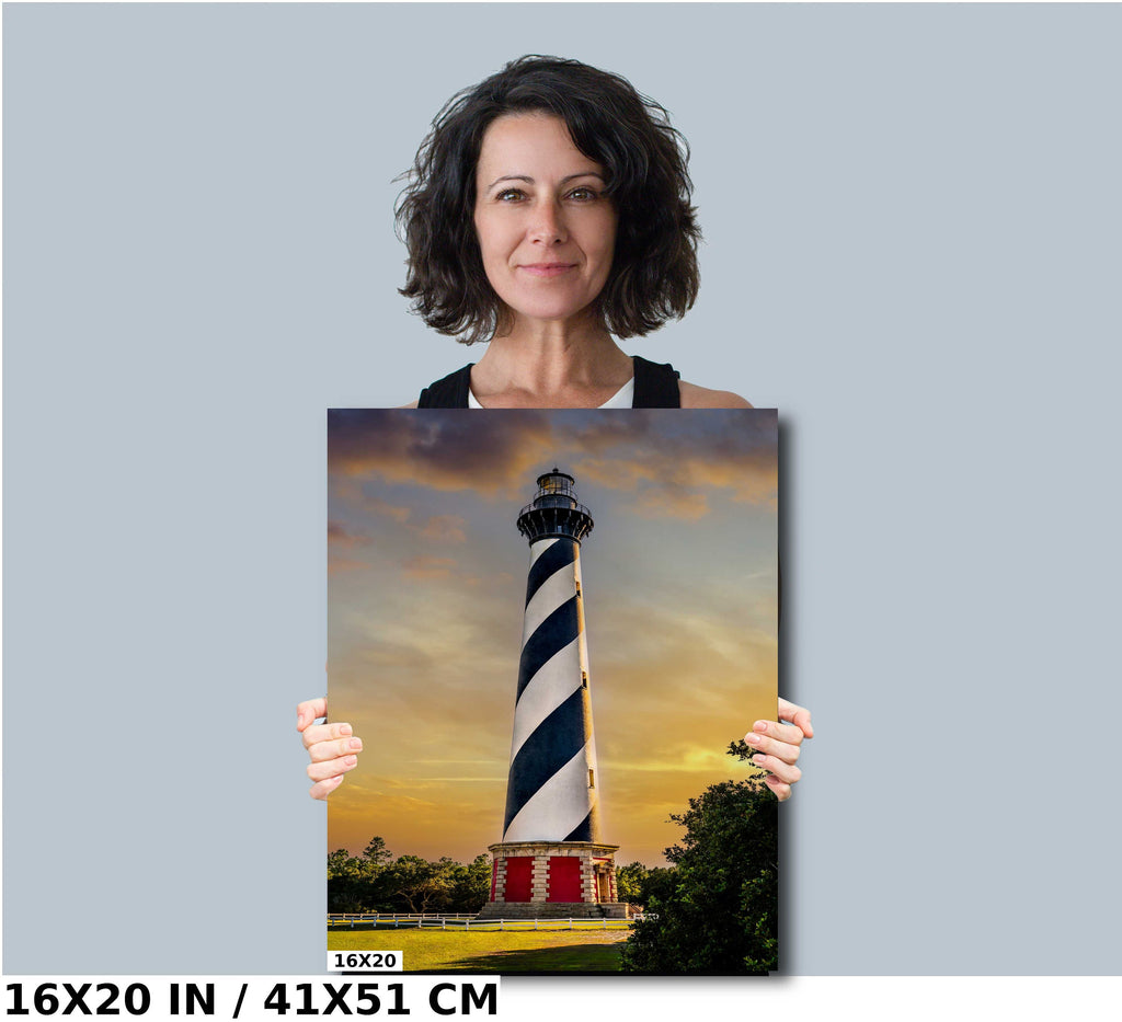 Cape Hatteras Lighthouse Print - Tallest Brick Lighthouse Coastal Wall Art | Buxton NC Decor