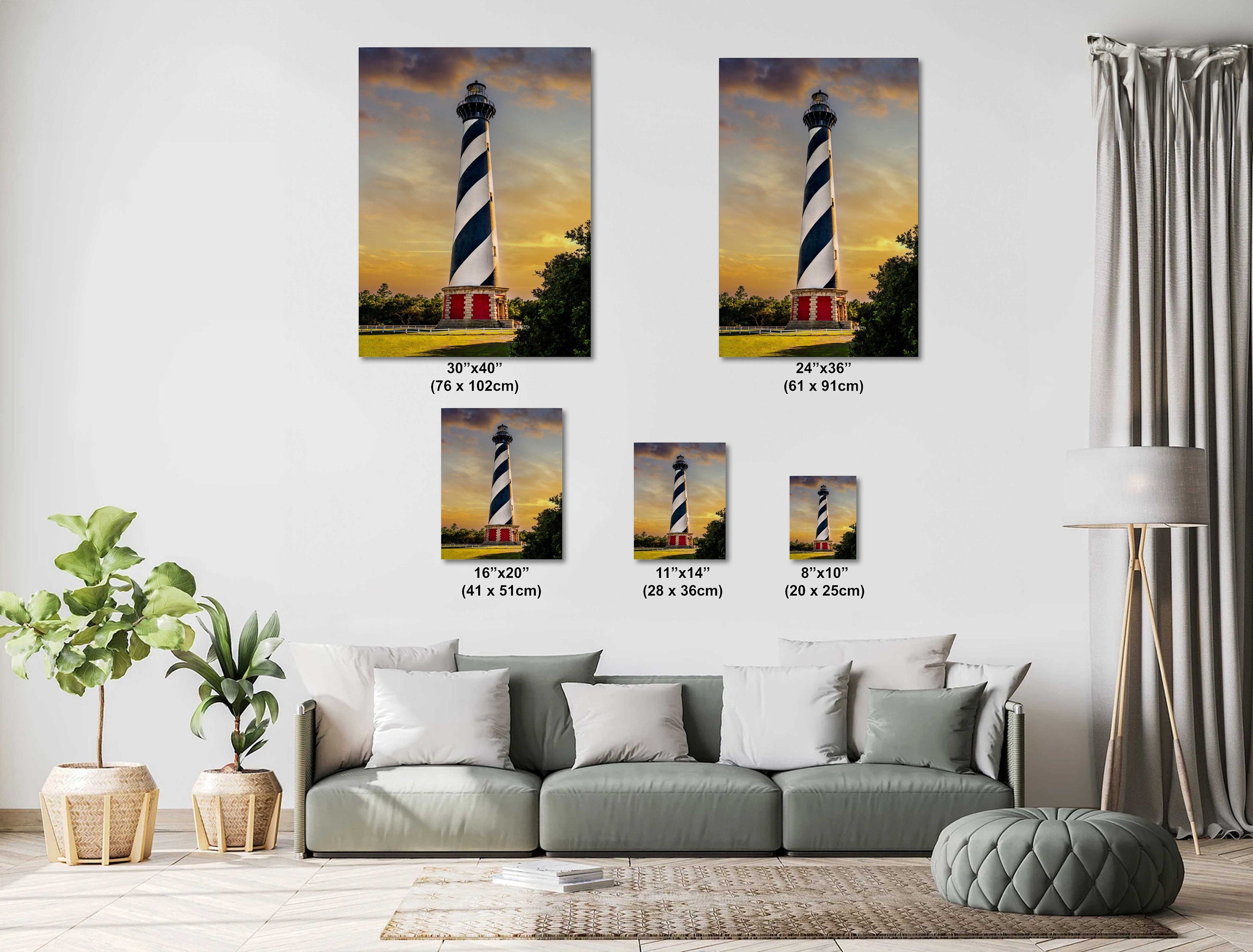 Cape Hatteras Lighthouse Print - Tallest Brick Lighthouse Coastal Wall Art | Buxton NC Decor
