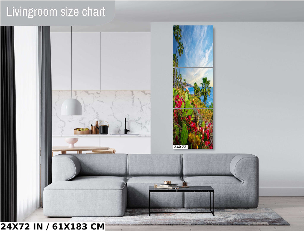 Laguna Beach Seascape Print: Barbary Fig Cactus, California Wall Art