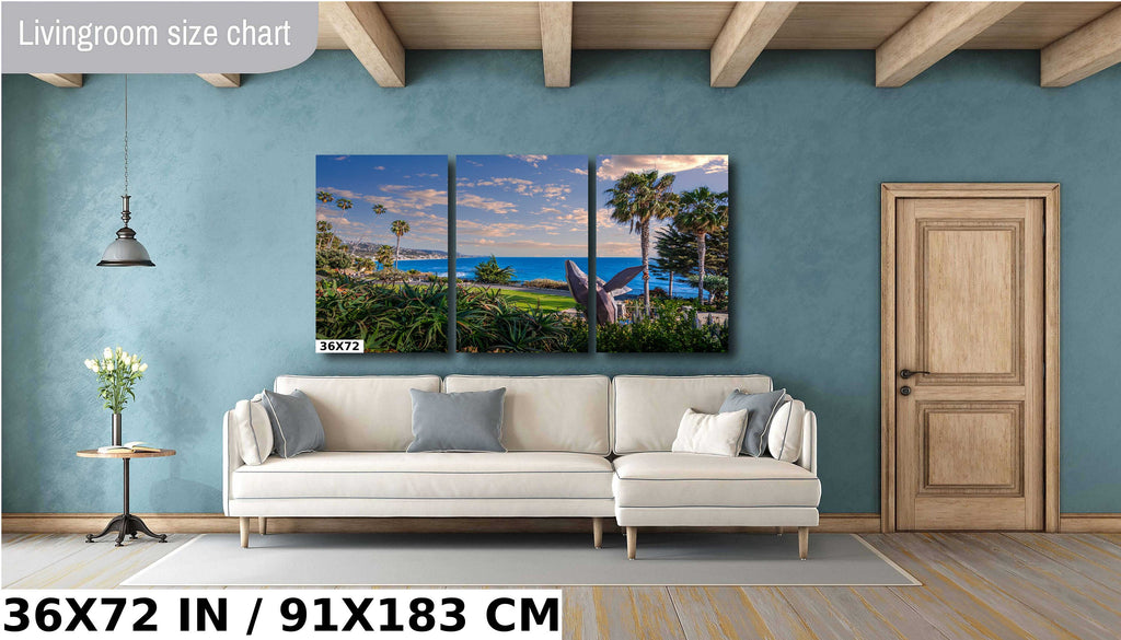 Laguna Beach Whale Statue Seascape - California Wall Art