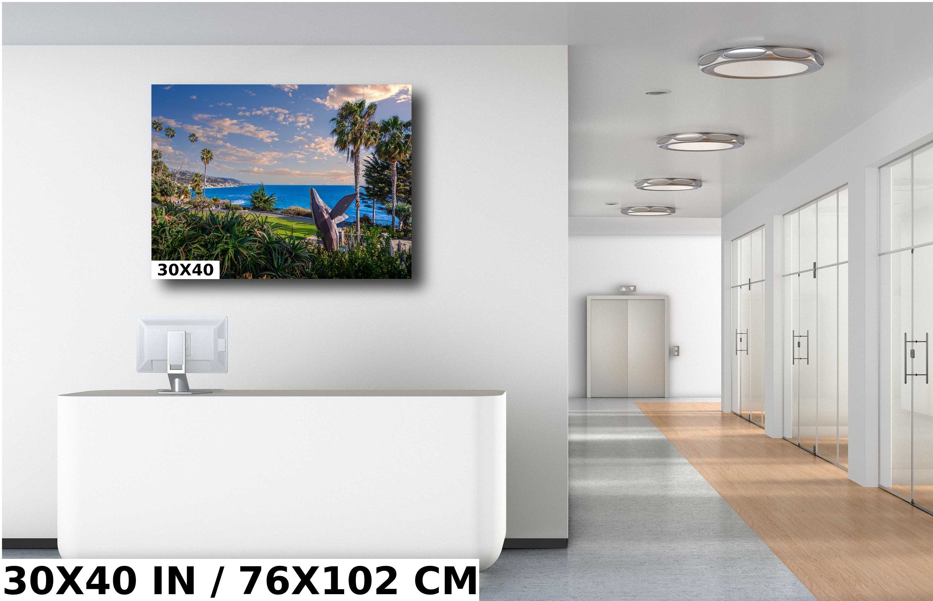 Laguna Beach Whale Statue Seascape - California Wall Art