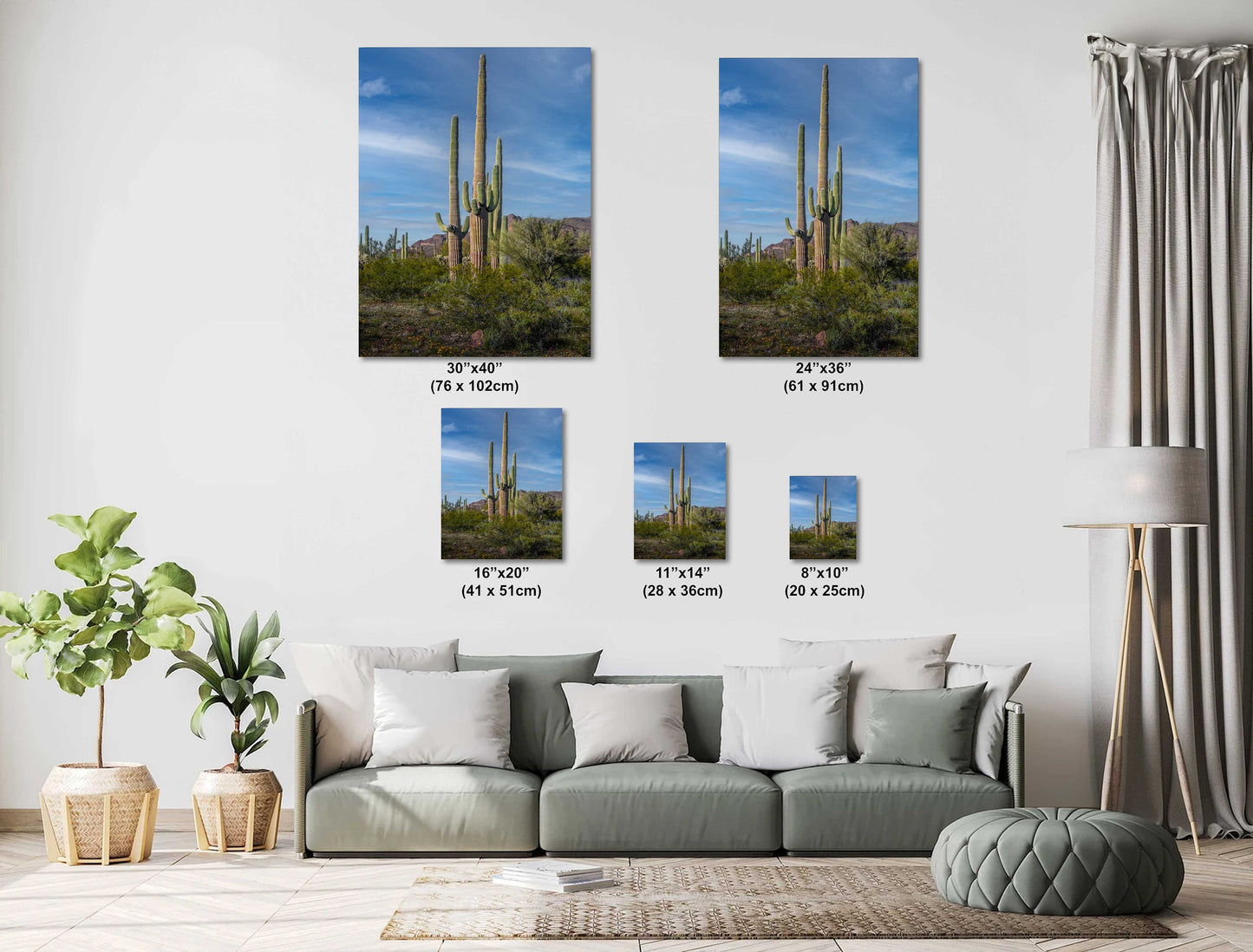 Arizona Poppies: Picacho Peak Wildflower Landscape Photography Wall Art