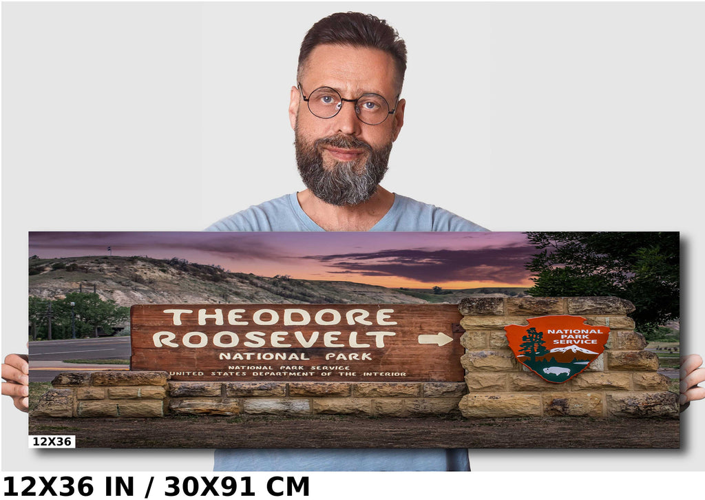 Welcome to Theodore Roosevelt National Park North Dakota Signage Photography Wall Art