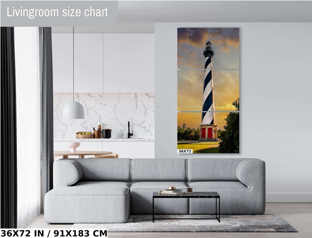 Cape Hatteras Lighthouse Print - Tallest Brick Lighthouse Coastal Wall Art | Buxton NC Decor