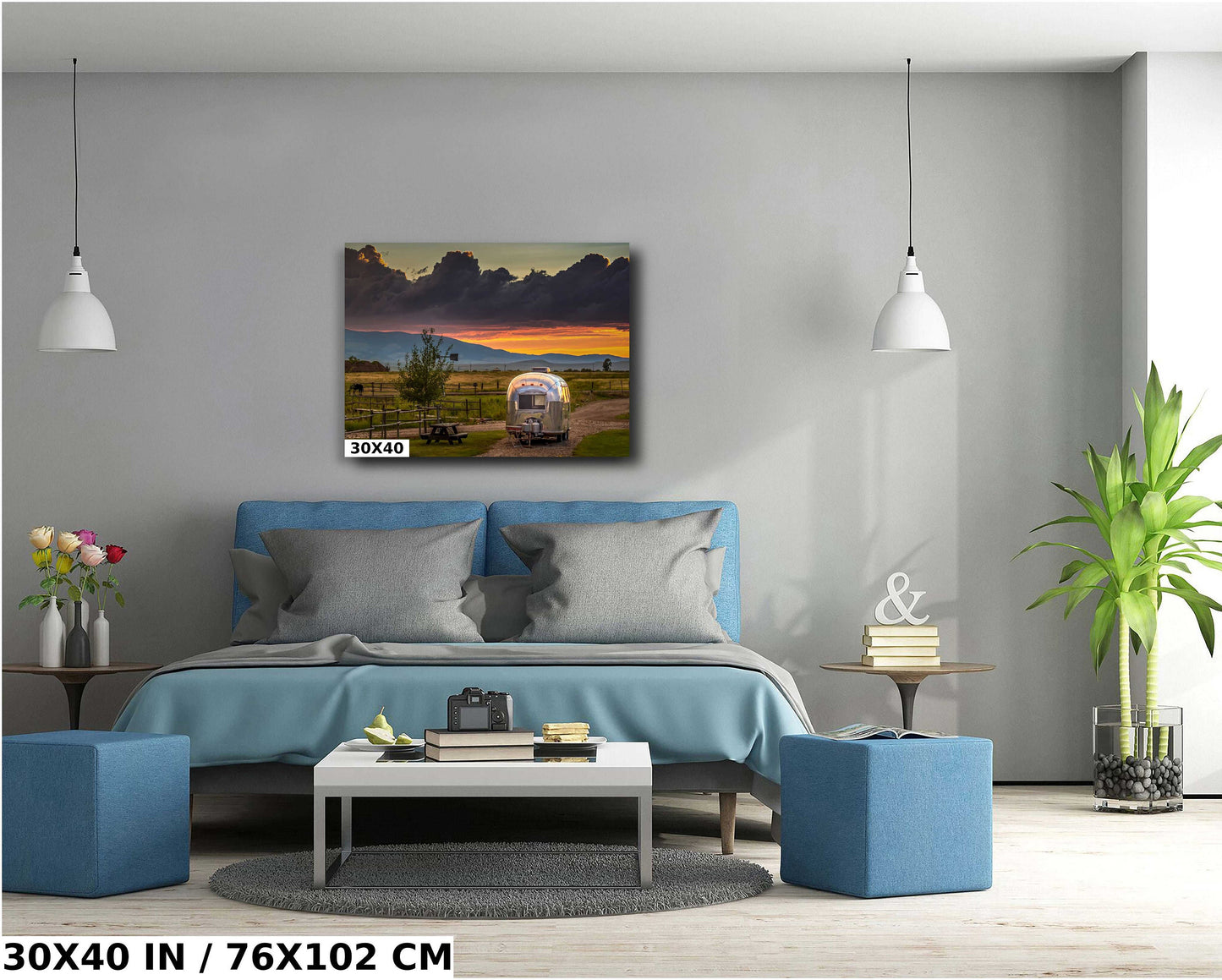 Montana Sunset RV Camper Print: White Sulphur Springs Wall Art