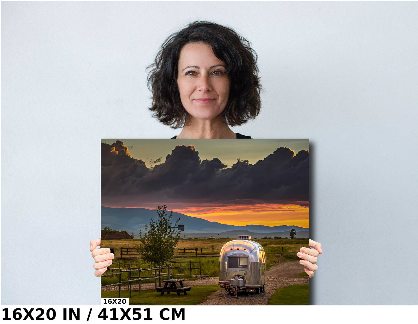 Montana Sunset RV Camper Print: White Sulphur Springs Wall Art