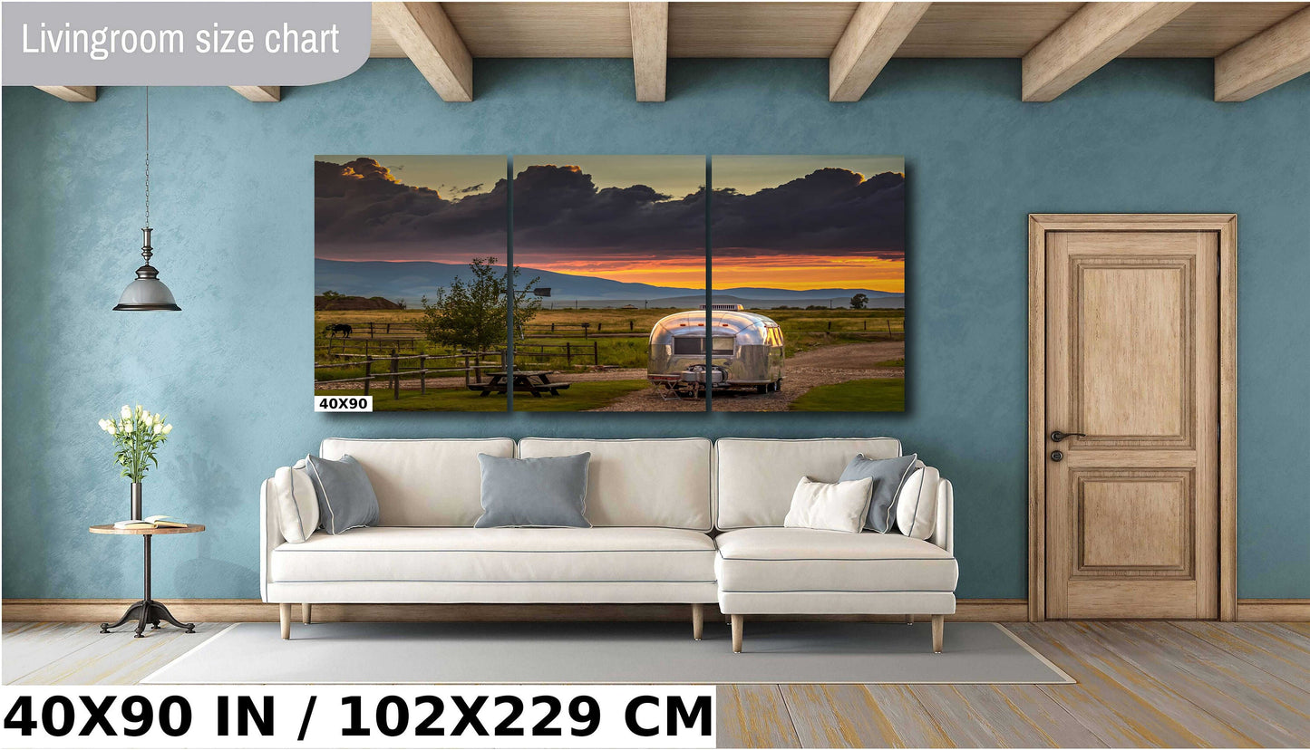Montana Sunset RV Camper Print: White Sulphur Springs Wall Art
