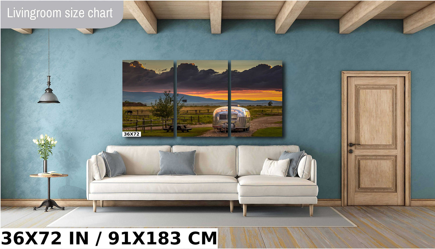 Montana Sunset RV Camper Print: White Sulphur Springs Wall Art