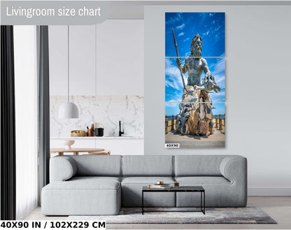 King Neptune Statue | Virginia Beach Wall Art - Maritime Legacy Wall Art Print