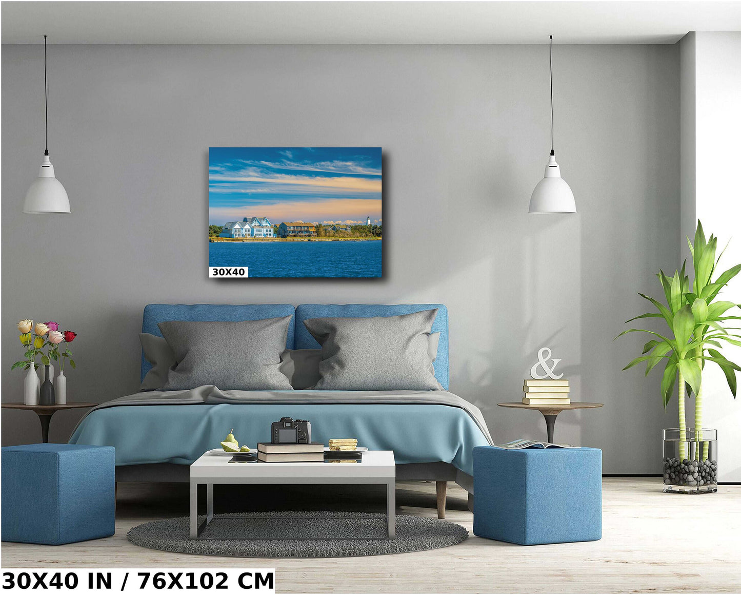 Outer Banks Wall Art – Ocracoke Island Print | Coastal Canvas Decor & Lighthouse Metal