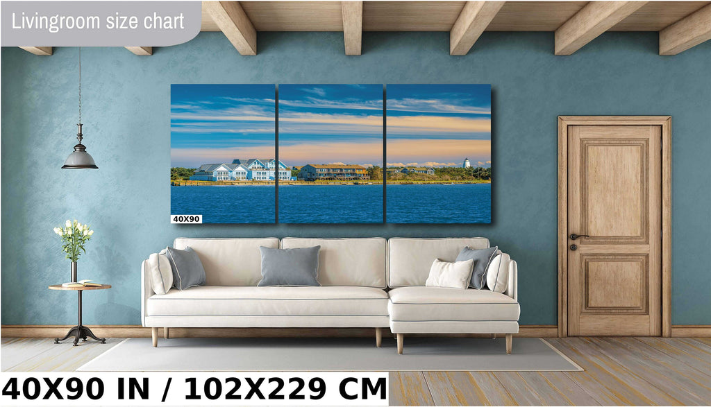 Outer Banks Wall Art – Ocracoke Island Print | Coastal Canvas Decor & Lighthouse Metal